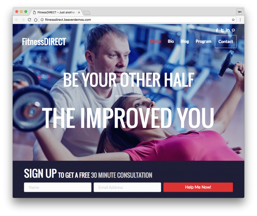 An example child theme for fitness sites by BeyondBeaver