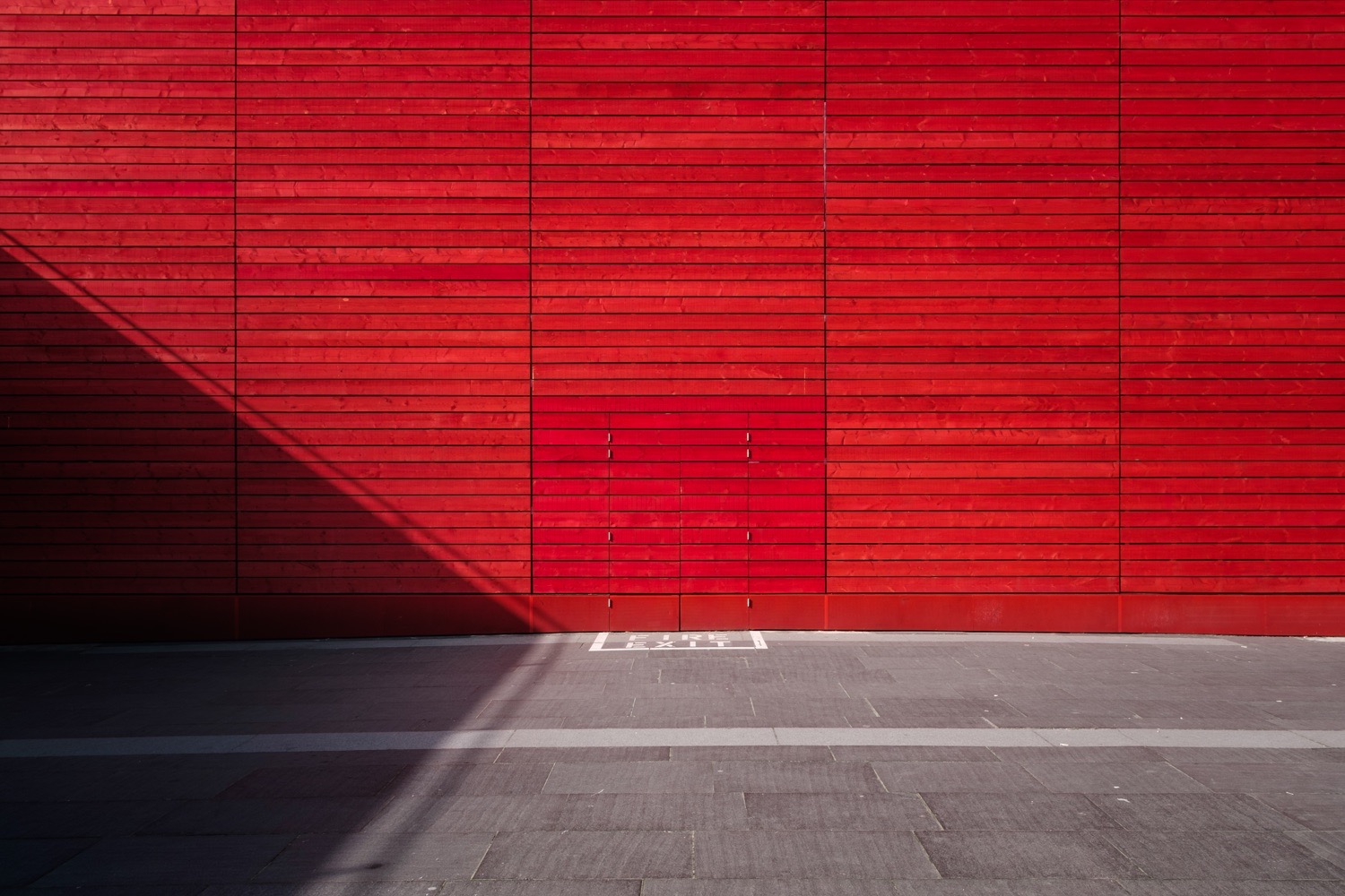 Red walls in the carpark